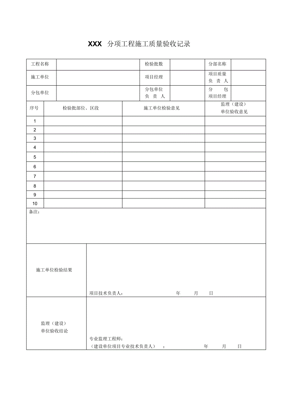 新版市政工程施工与质量验收规范表格[1]_第2页