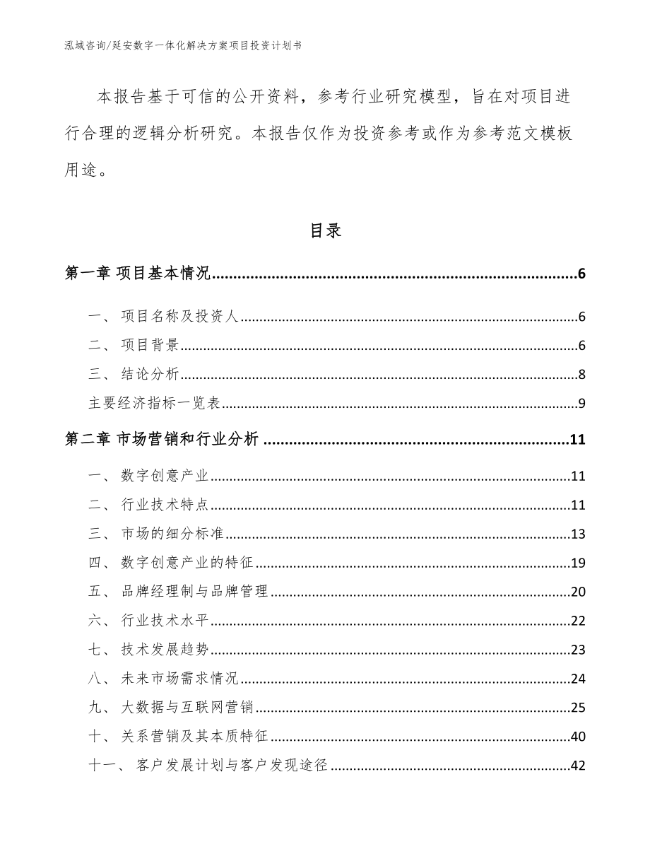 延安数字一体化解决方案项目投资计划书_第2页