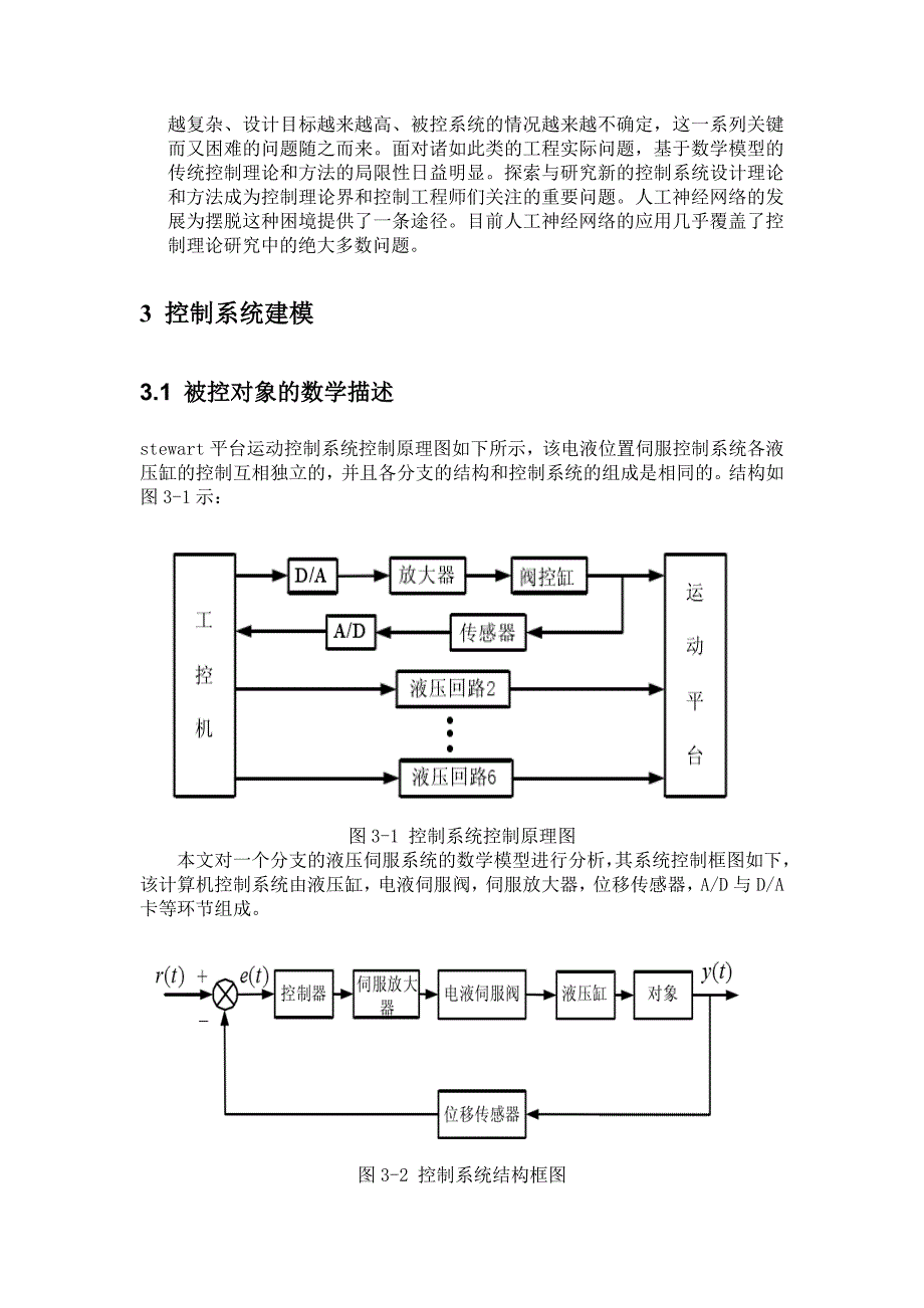 毕业设计（论文）-基于RBF神经网络电液伺服系统智能控制的在线辨识与PID参数自适应整定.doc_第5页