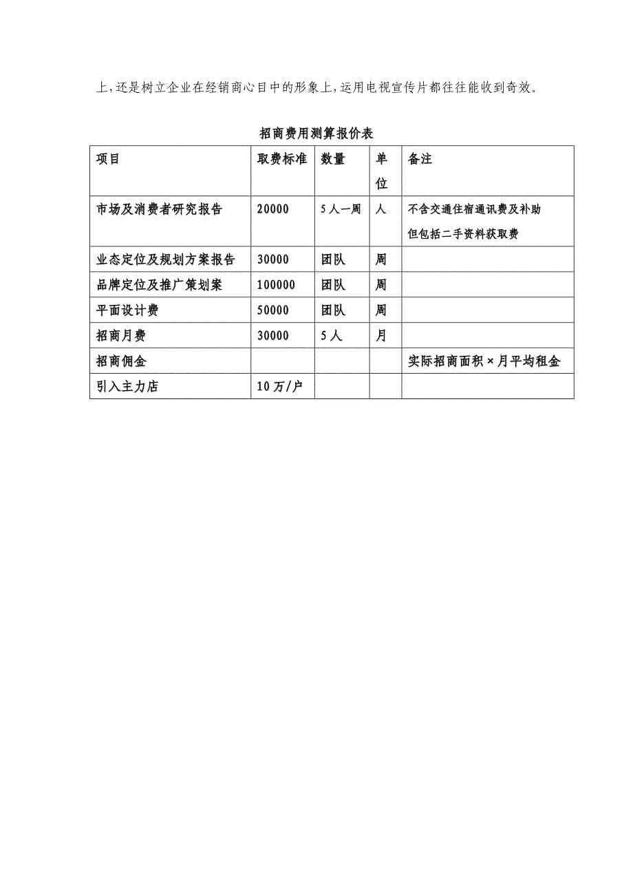 精品资料2022年收藏岷州商贸中心招商初步计划浩凯_第5页