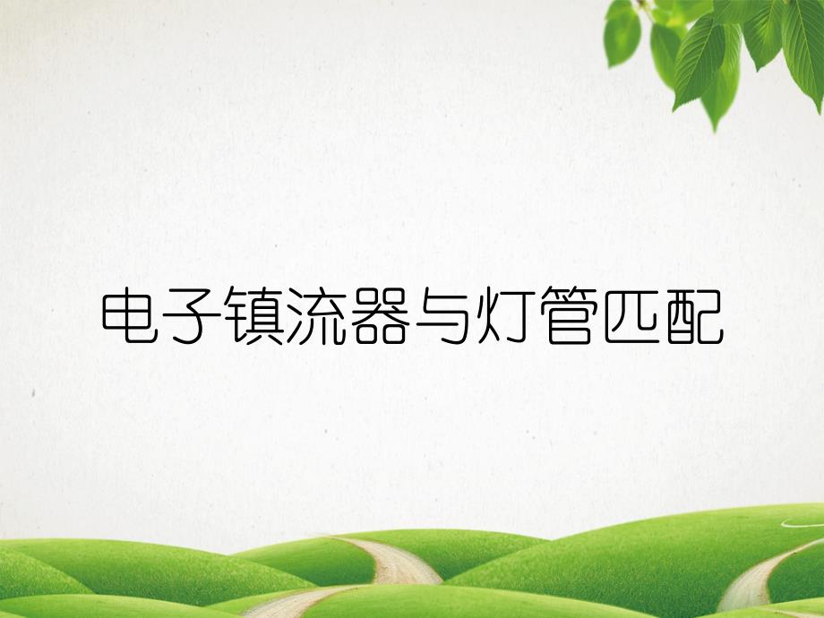 电子镇流器与灯管匹配_第1页