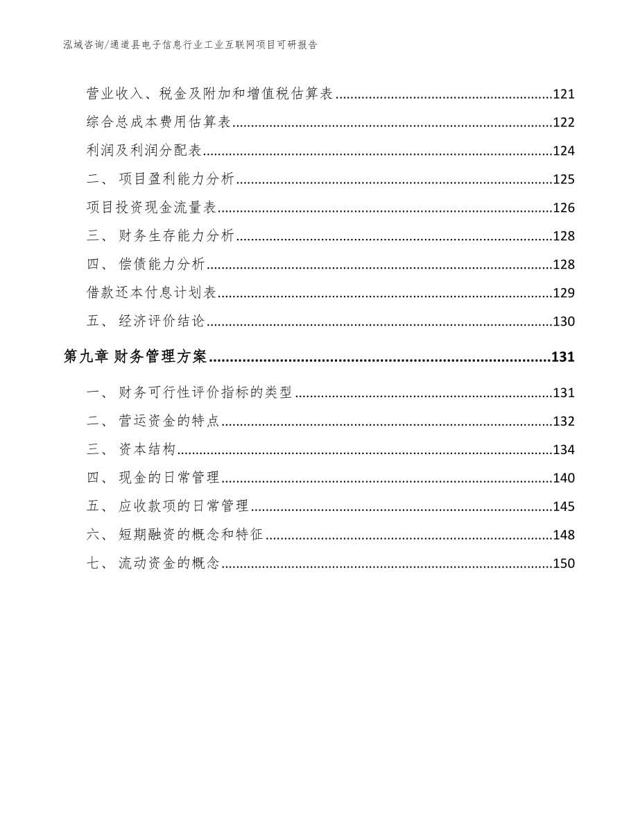 通道县电子信息行业工业互联网项目可研报告参考模板_第5页