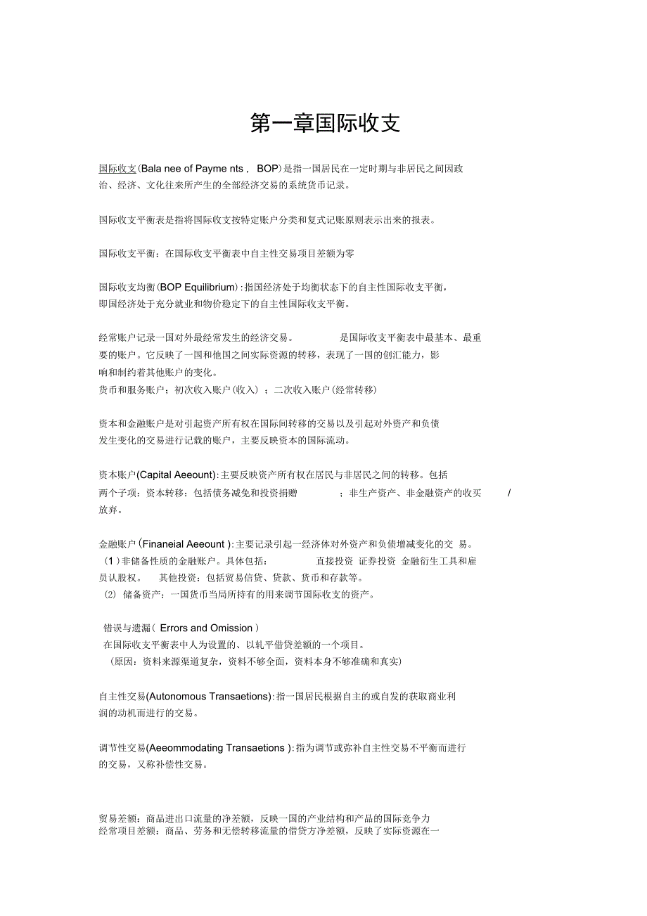 国际金融名词解释_第1页