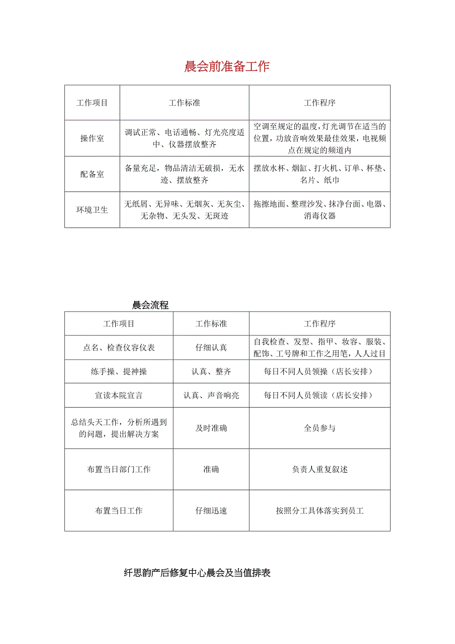 美容院内各种表格模板_第1页