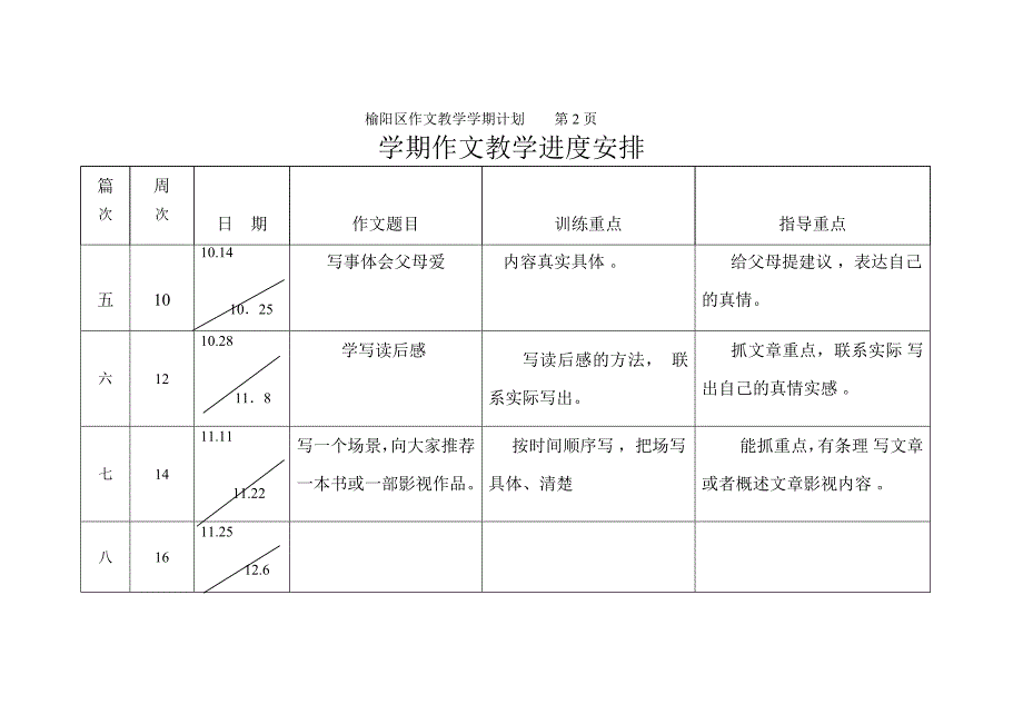 作文进度安排表(1)_第2页