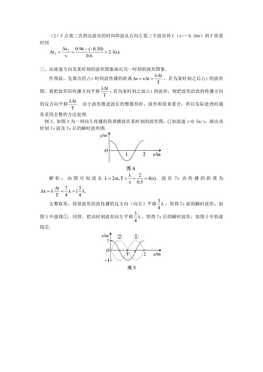 高中物理波形平移法的应用学法指导_第2页