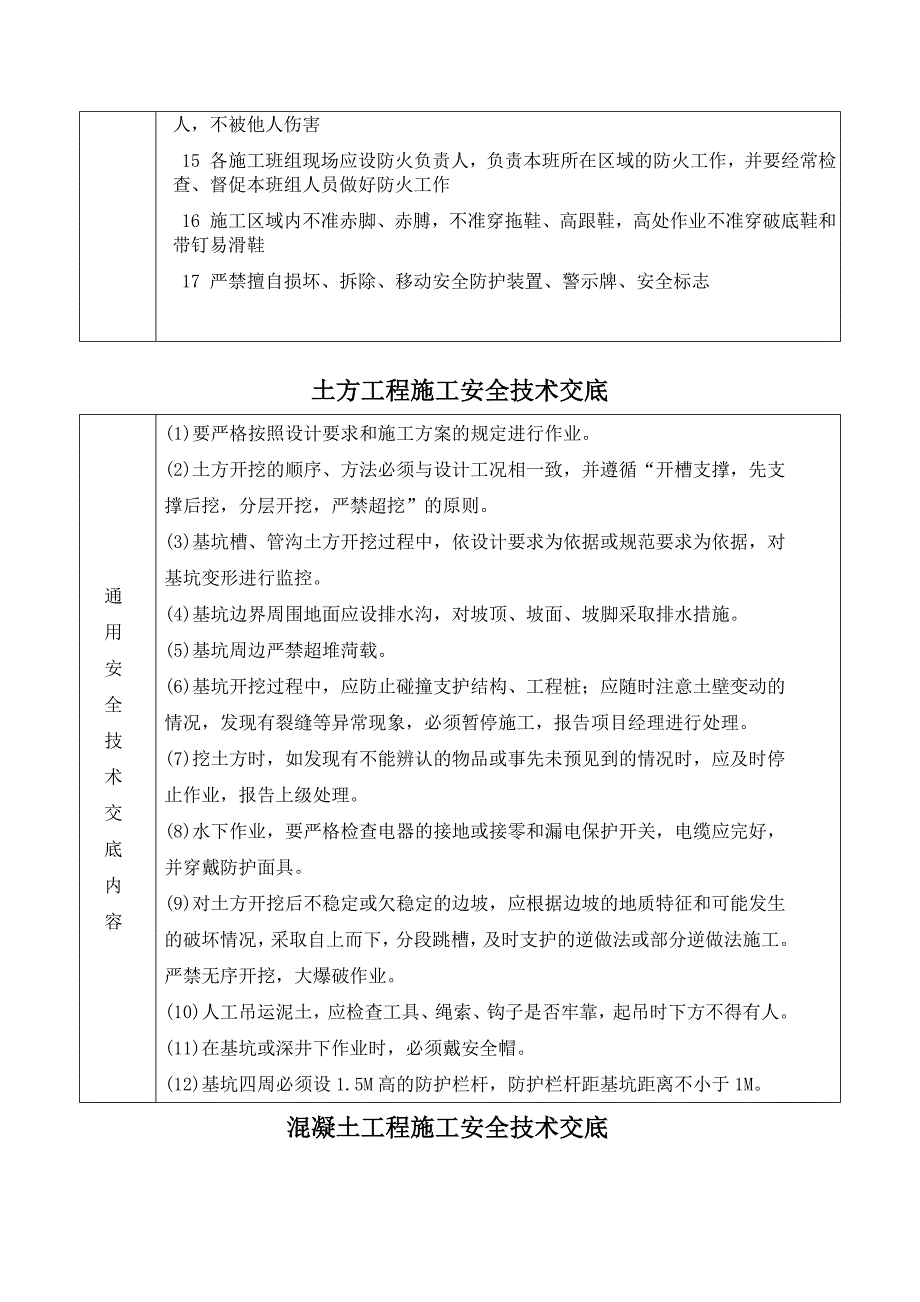 建筑施工现场安全技术交底大全_第4页