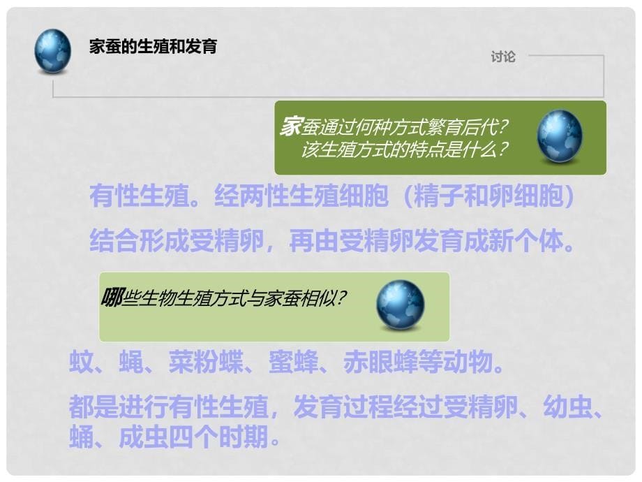 贵州省黔东南州剑河县久仰民族中学八年级生物下册 1.2 昆虫的生殖和发育课件1 （新版）新人教版_第5页