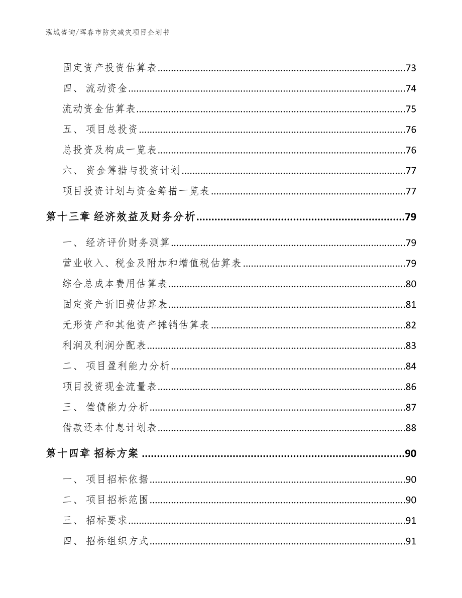 珲春市防灾减灾项目企划书_模板范文_第4页
