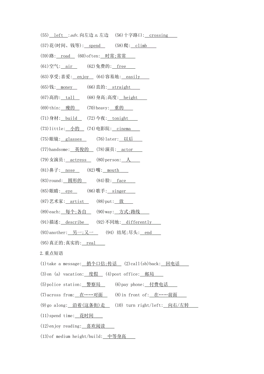 2020届中考英语总复习知识点梳理第5讲七下Units79试题_第2页