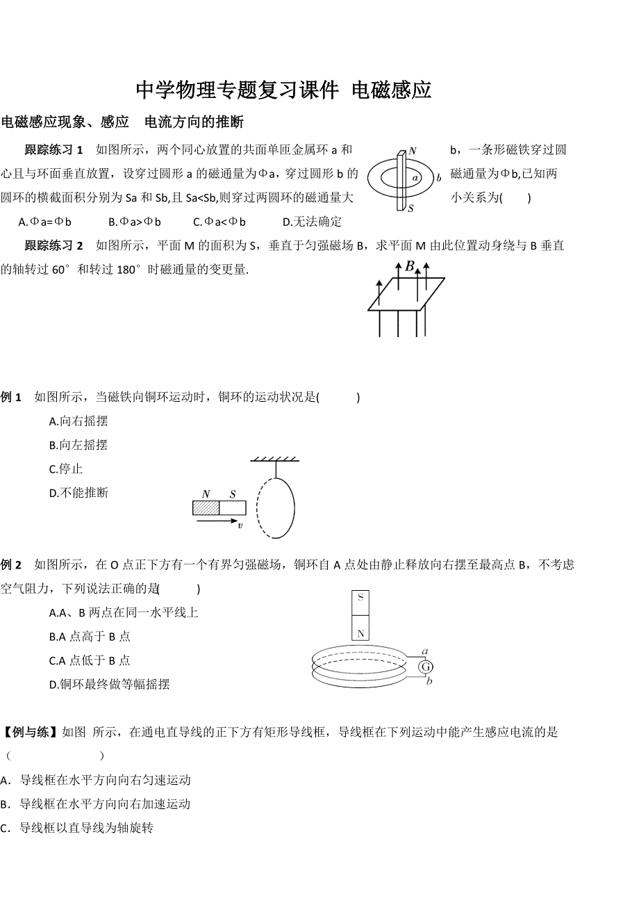 高中物理专题复习--电-磁-感-应_第1页