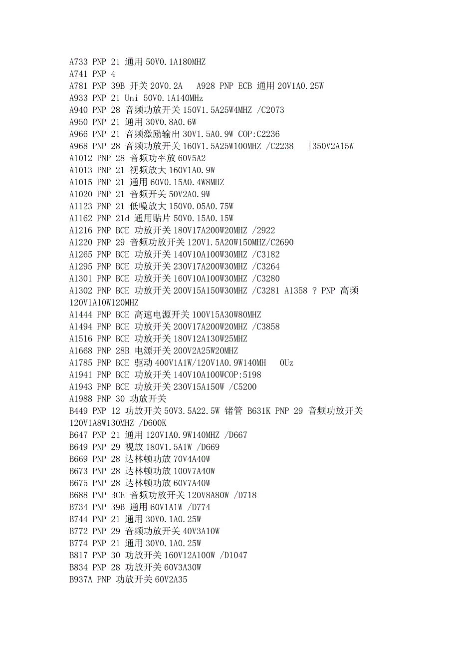 1高频三极管的一些型号及参数.doc_第2页