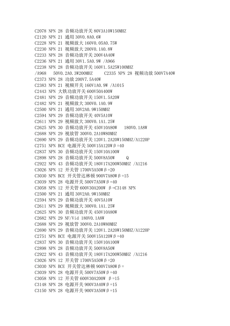 1高频三极管的一些型号及参数.doc_第4页