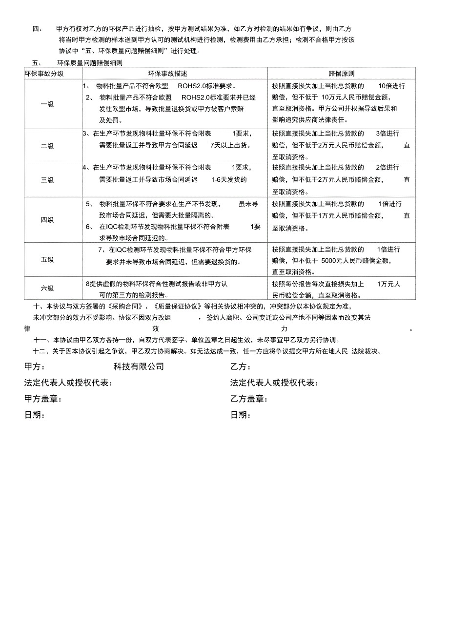 供应商环保协议_第2页