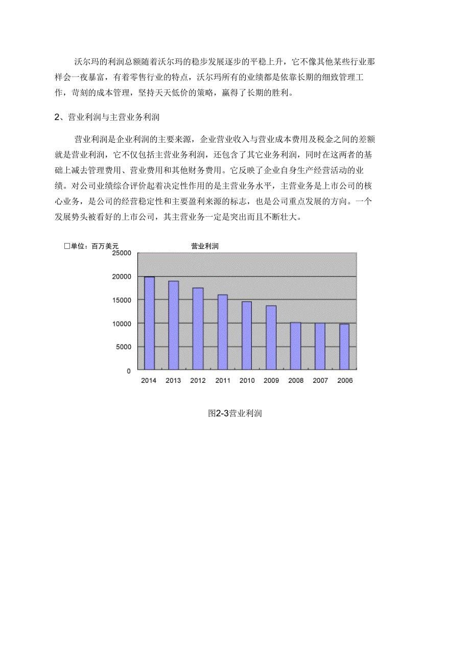 沃尔玛财务报表分析报告文案_第5页