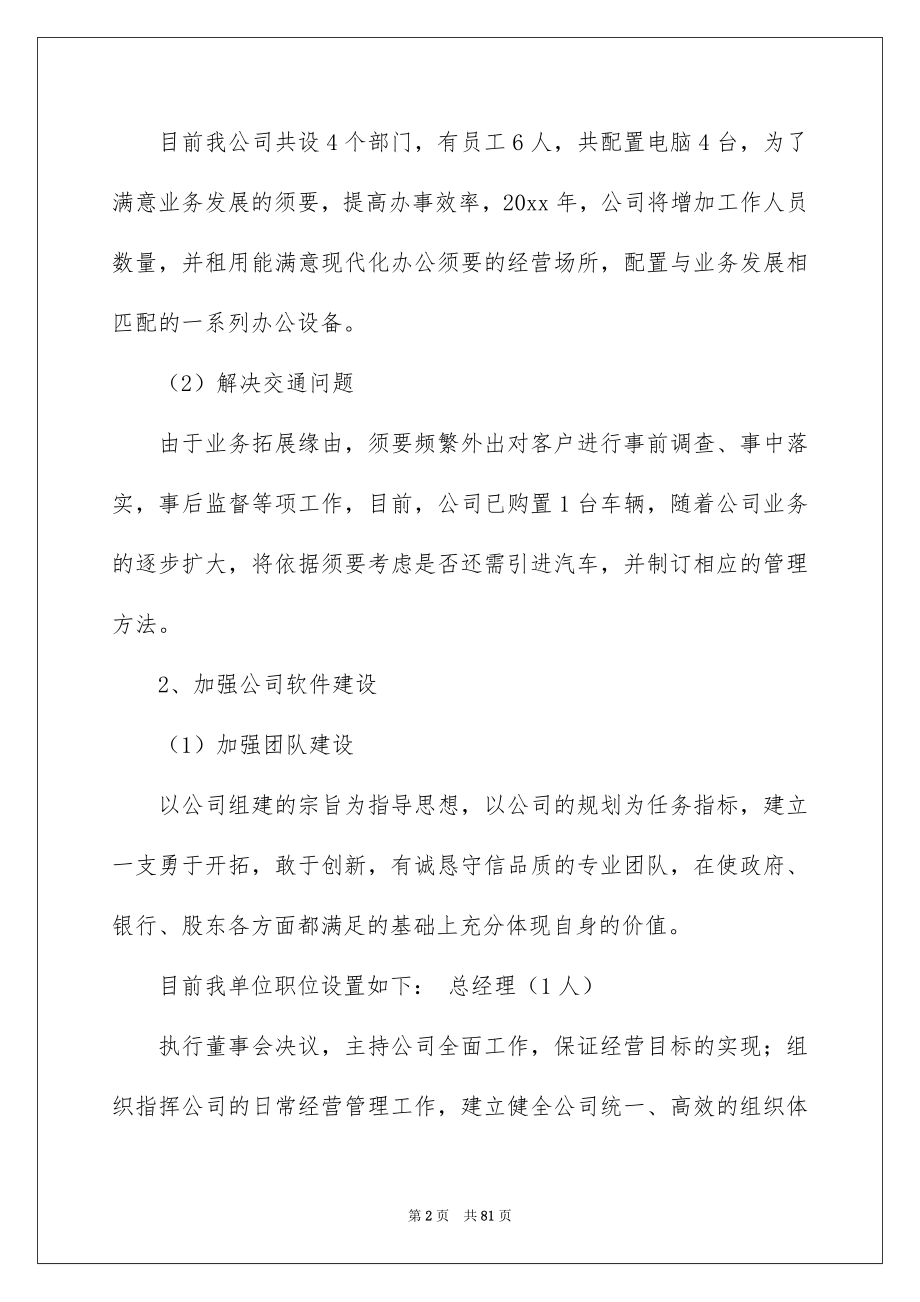 公司年度经营计划_第2页