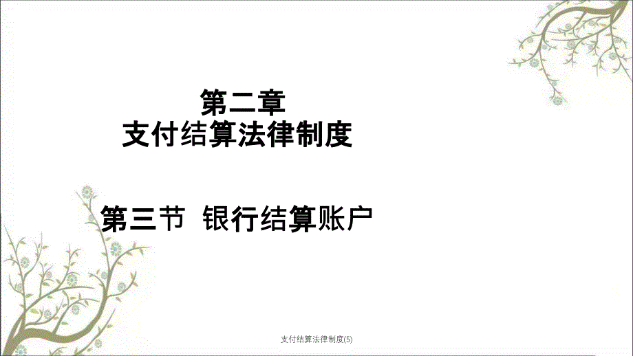 支付结算法律制度5PPT课件_第1页