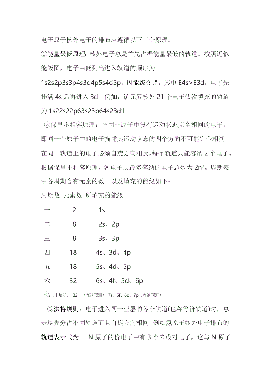 电子原子核外电子的排布应遵循以下三个原理_第1页
