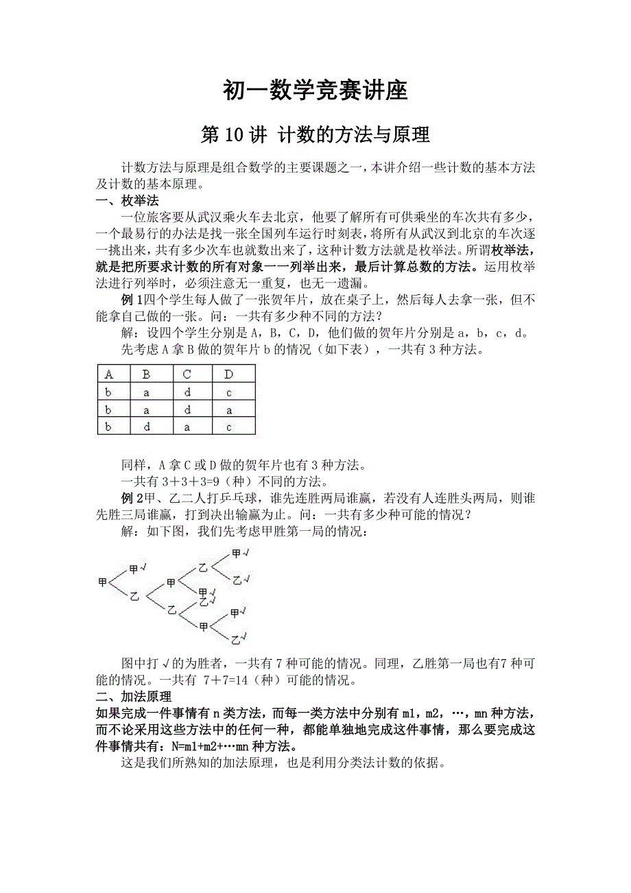 初一数学竞赛教程含例题练习及答案⑽_第1页