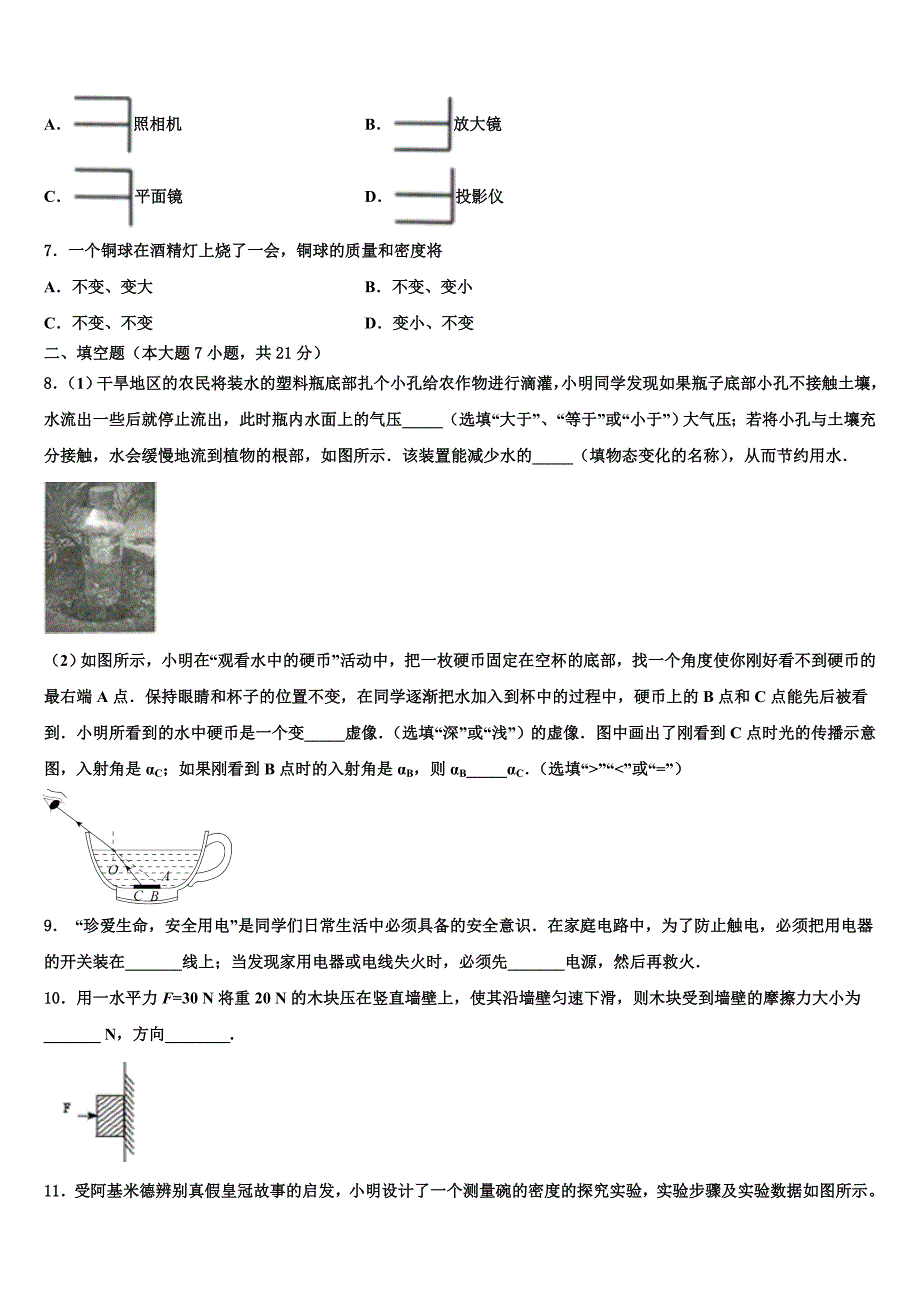 2023年福建省厦门市竹坝校中考物理模拟预测题（含答案解析）.doc_第3页