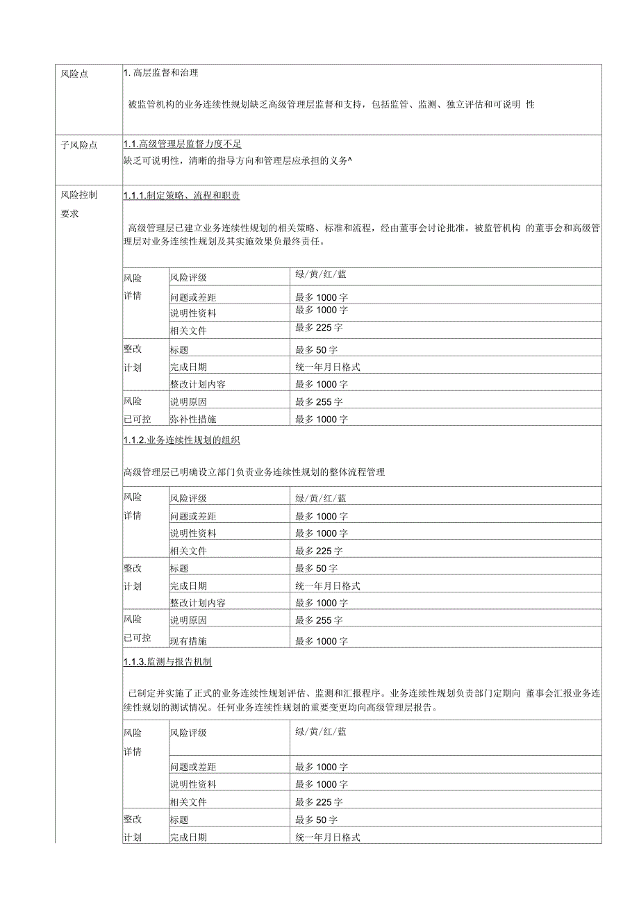 业务管理及监管控制自我评估模板_第3页