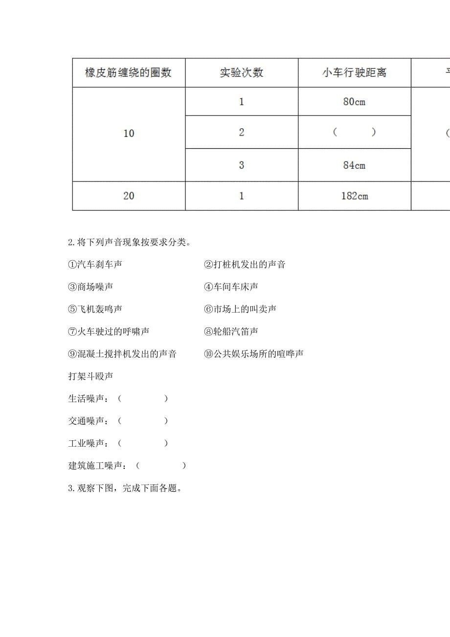 最新教科版四年级上册科学期末测试卷(完整版).docx_第5页