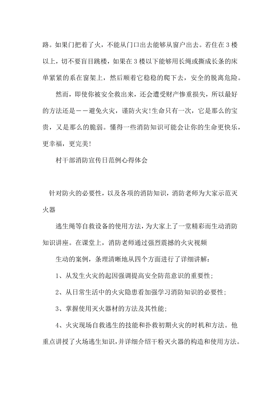 村干部消防宣传日范例心得体会.docx_第2页