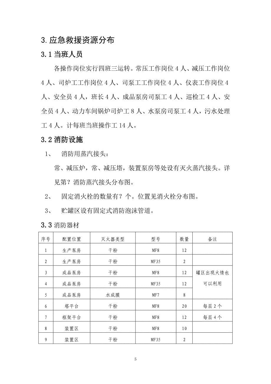 某炼油企业事故应急救援预案_第5页