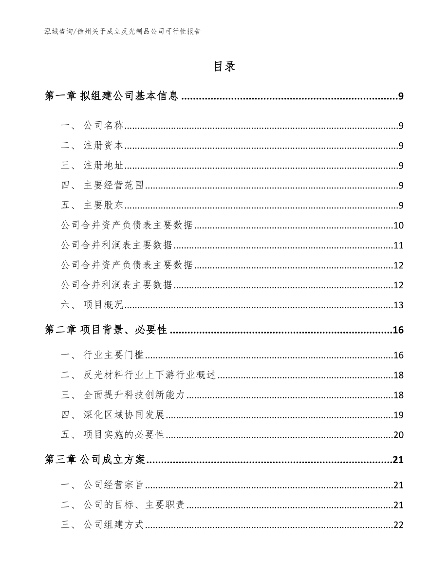 徐州关于成立反光制品公司可行性报告范文_第2页