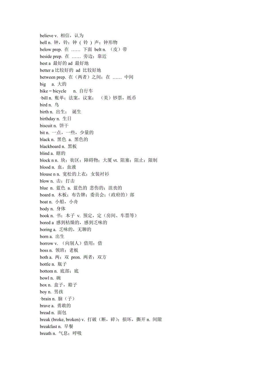 中考基础词汇表 （精选可编辑）.DOCX_第4页