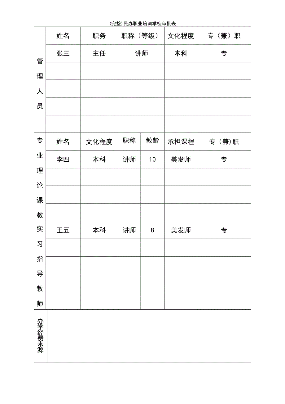 (最新整理)民办职业培训学校审批表_第5页