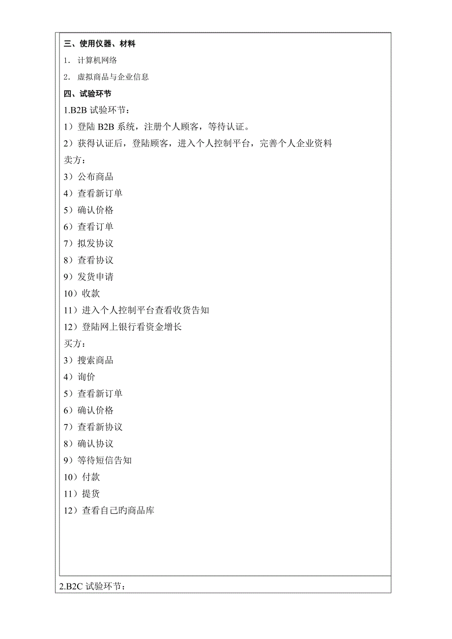 2022年B2BB2C电子商务实验报告.doc_第3页