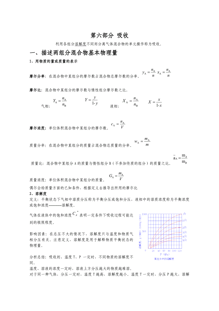 化工原理B复习资料——吸收.doc_第1页