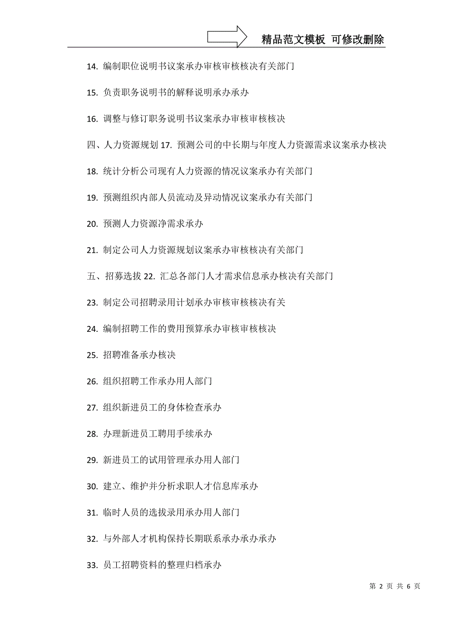 人力资源部工作任务及权限分配-图文._第2页