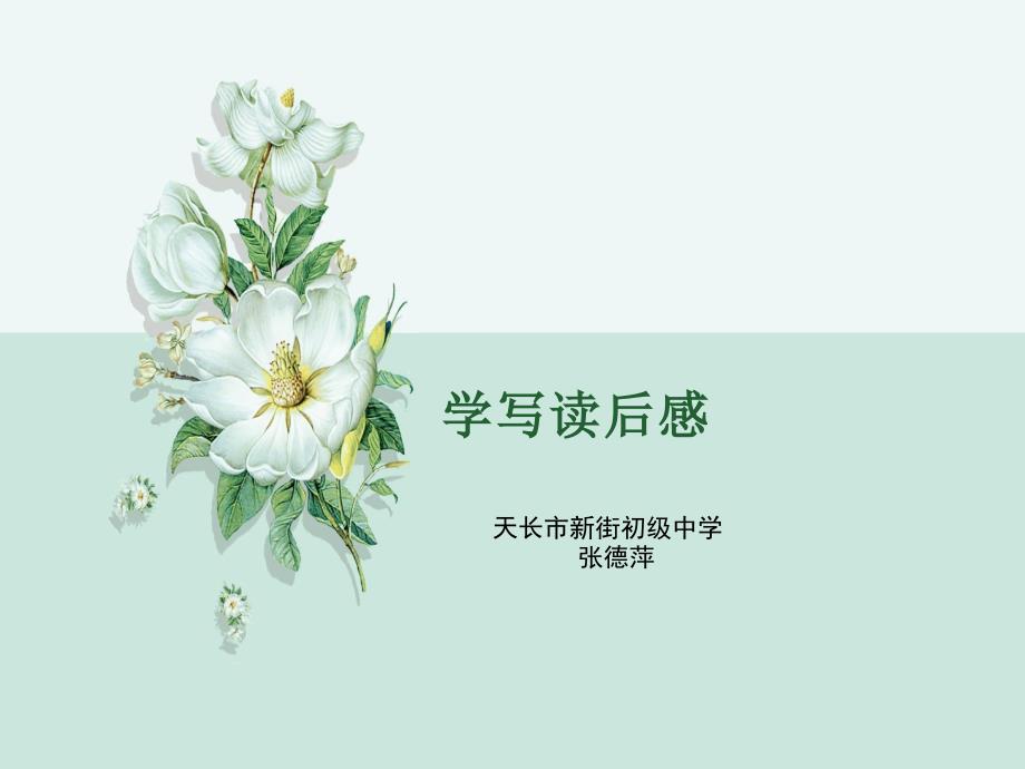 学写读后感课件-教学课件--张德萍_第1页