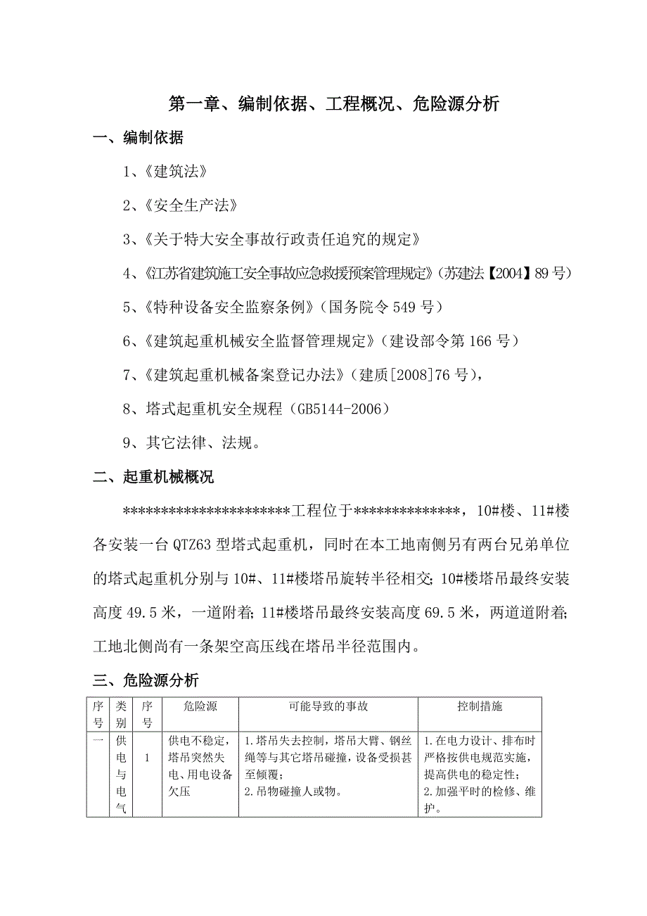 塔吊使用时的应急救援预案(含塔吊危险源分析).doc_第2页