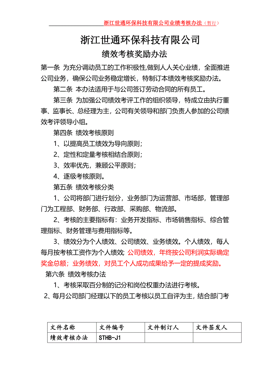 公司绩效考核奖励办法.doc_第1页