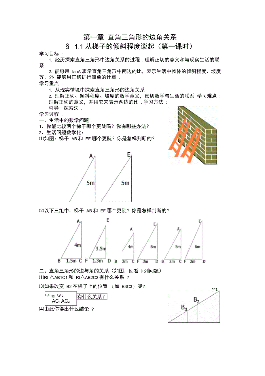 北师大九年下第一章学案_第1页