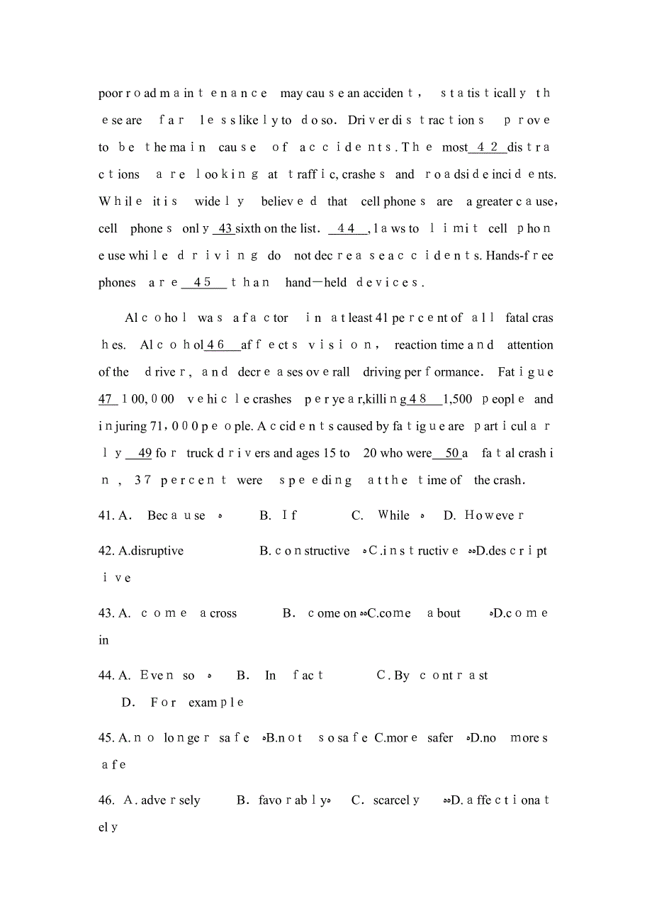 研究生英语学位统考GET-Cloze-(-)_第4页
