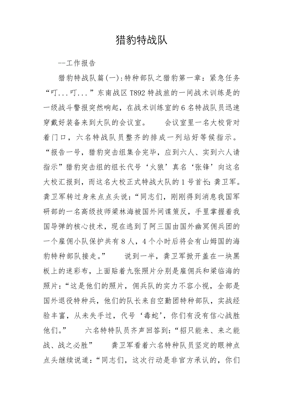 猎豹特战队_第1页