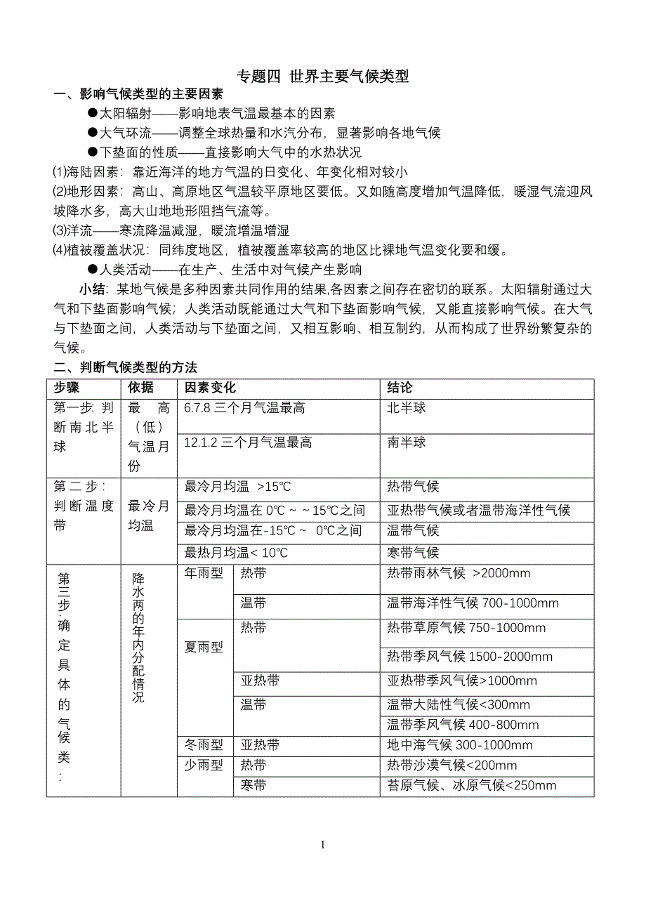 专题四 世界主要气候类型.doc_第1页