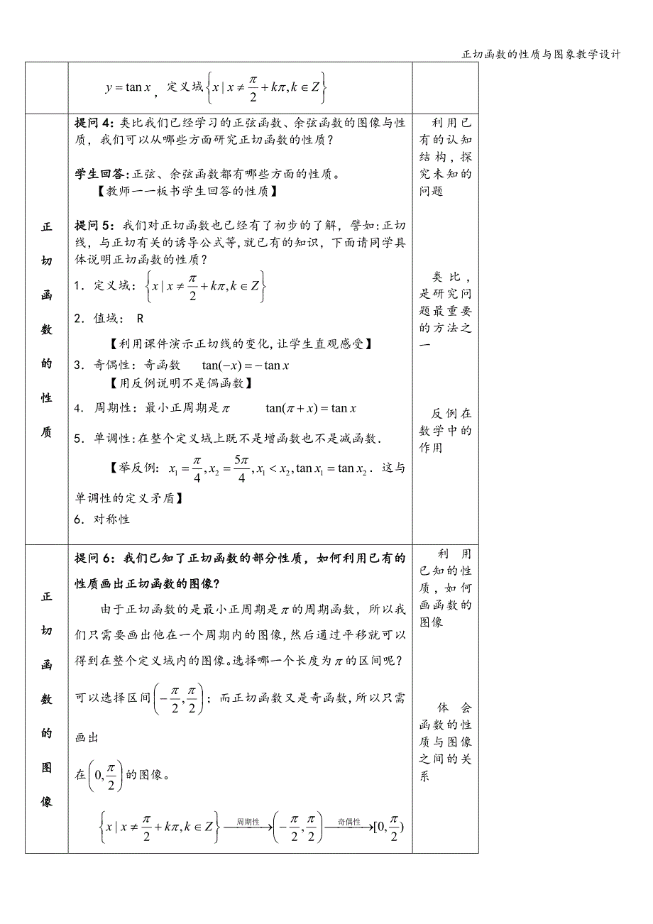 正切函数的性质与图象教学设计.doc_第2页