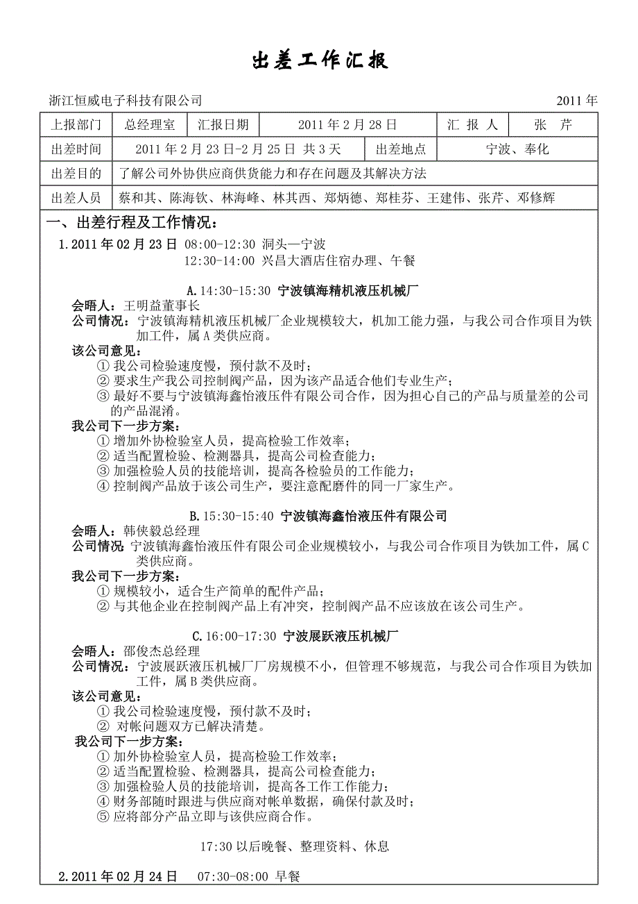员工出差工作报告_第1页