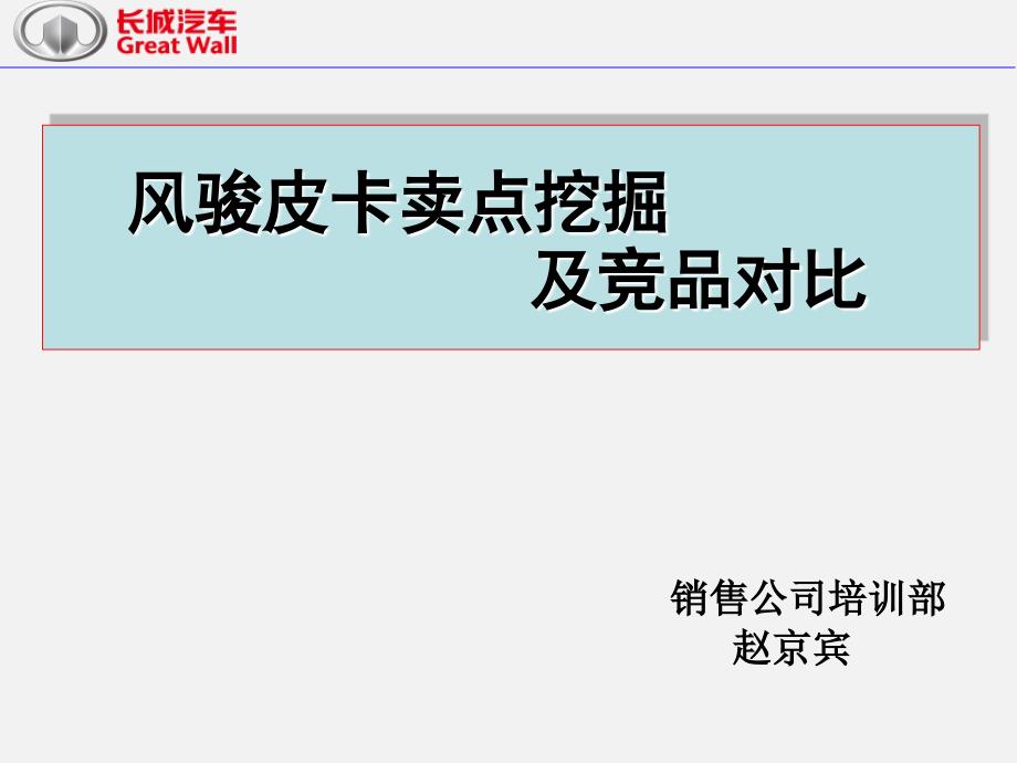 风骏卖点挖掘及终端答话术_第1页