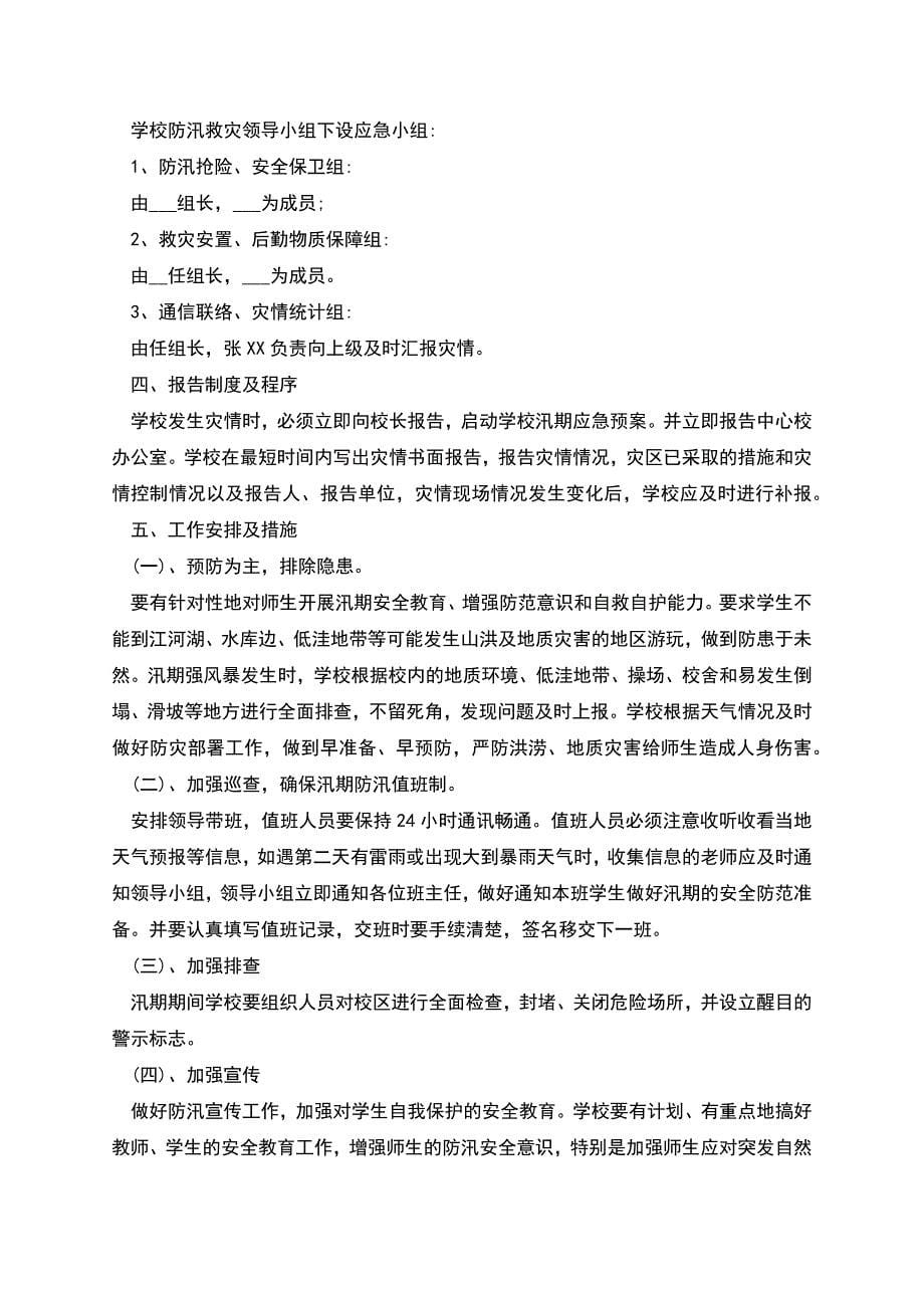 新版防汛应急预案方案.docx_第5页