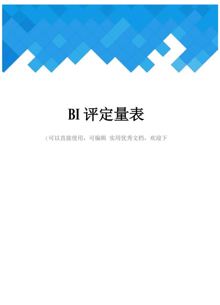 BI评定量表完整_第1页