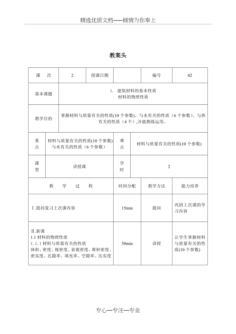 《建筑材料》教案设计_第5页