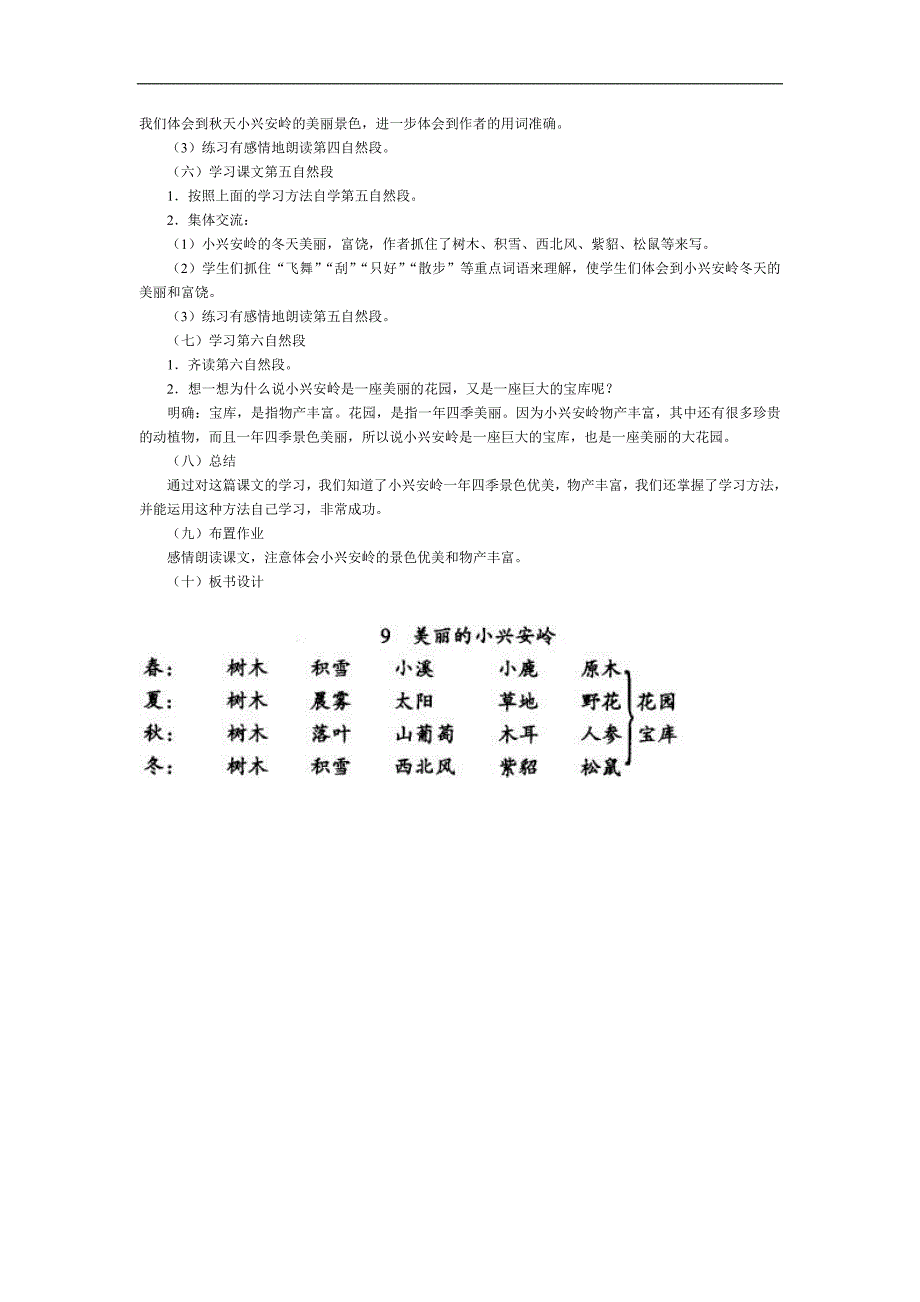 《美丽的小兴安岭》教学设计_第3页