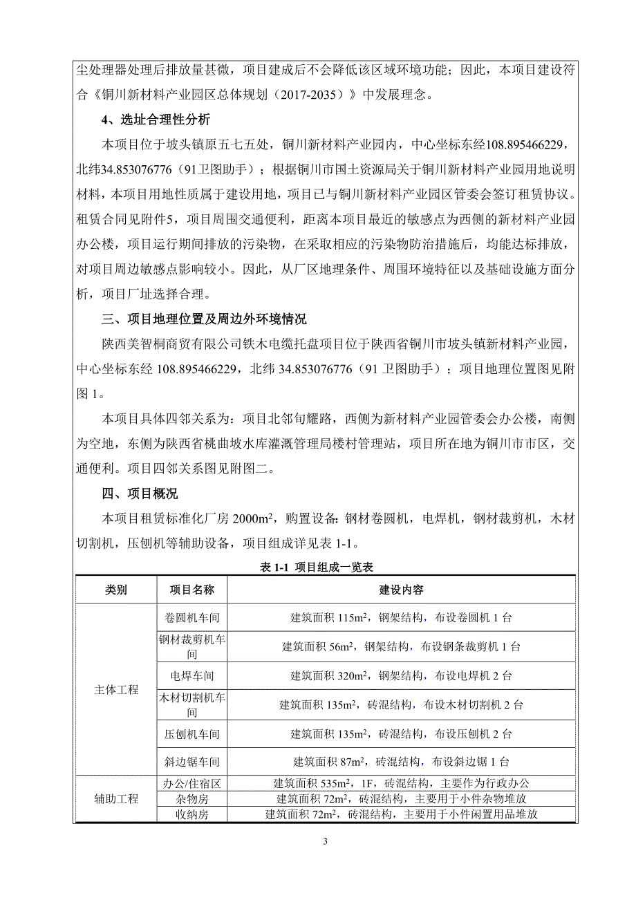 陕西美智桐商贸有限公司铁木电缆托盘项目环评报告.doc_第3页