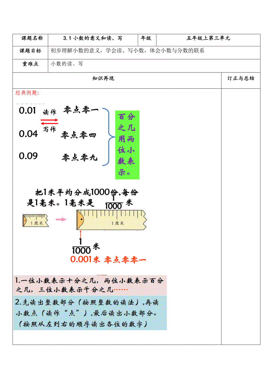 苏教版数学五年级上册 3.1 小数的意义和读、写 试题（讲解+巩固精练）（含答案）_第1页